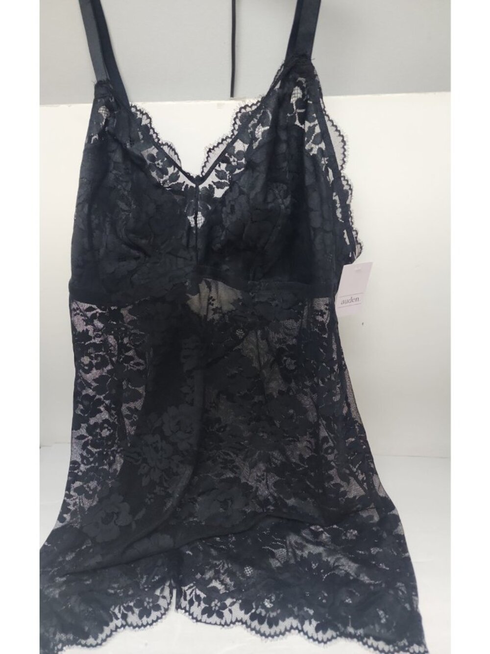 Auden Women's Lace Slip  Dress Style# 444PR1 Black Size 2X New!!!